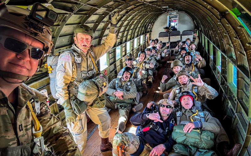 Eight actors from the iconic HBO series "Band of Brothers" joined forces with the All Airborne Batallion in Toccoa to earn their jump wings as part of the filming of a documentary.