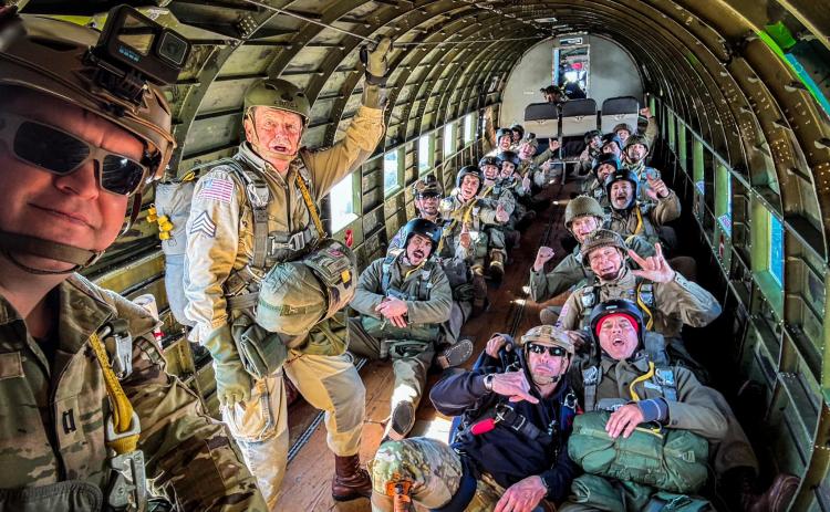 Eight actors from the iconic HBO series "Band of Brothers" joined forces with the All Airborne Batallion in Toccoa to earn their jump wings as part of the filming of a documentary.